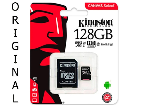 &+  MICRO SD ORIGINAL 128 GB KINGSTON CLASE 10